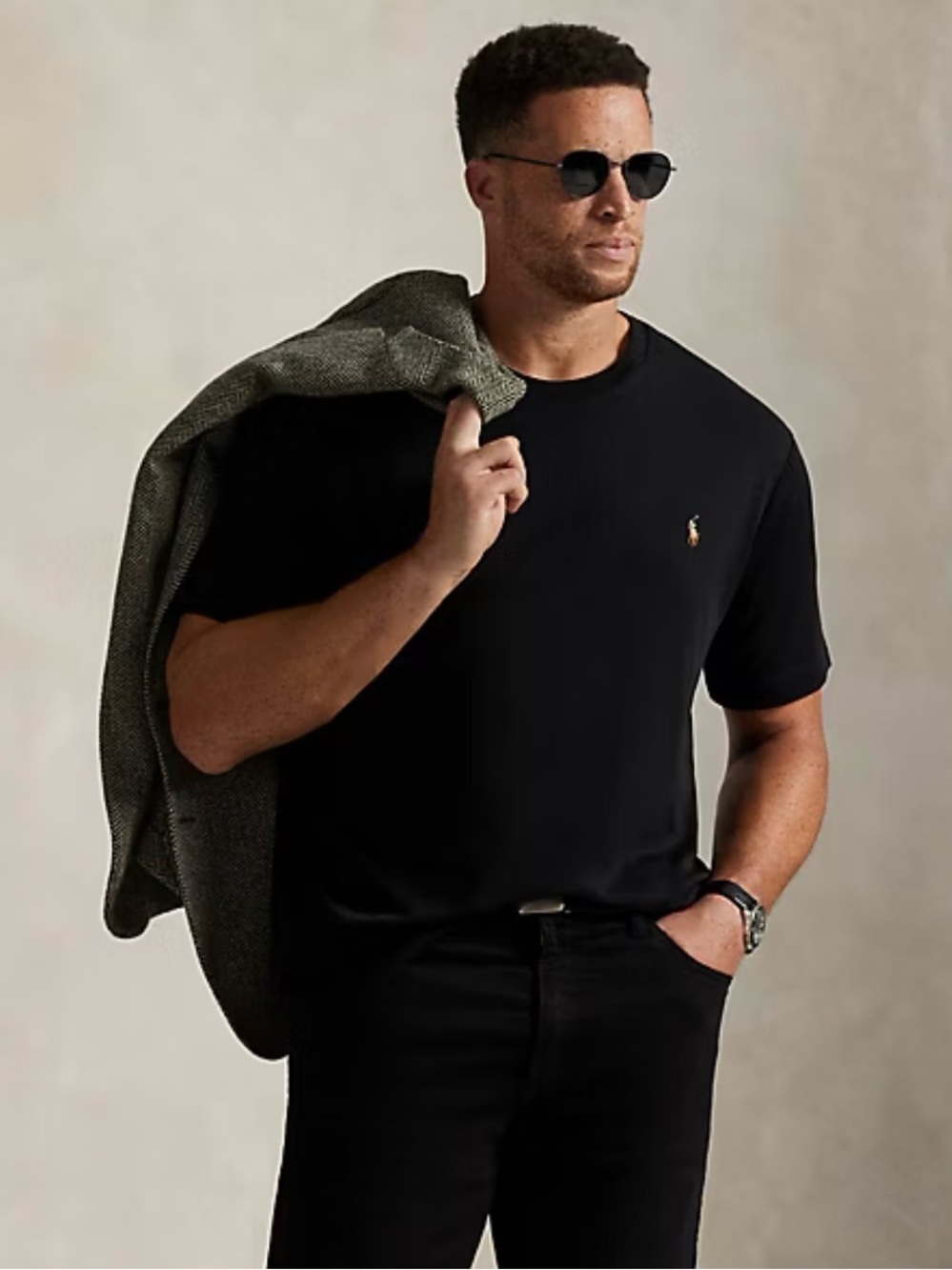 Polo Ralph Lauren Black Soft Cotton Crewneck T-Shirt 2XLT Big & Tall